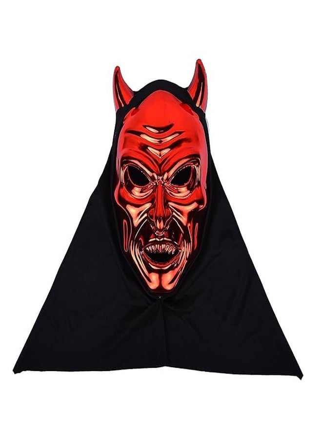 PartyToko Halloween Mask Scary Skull Mask Horror Full Head Masque Halloween Party Costume- red 1pcs - Image 2